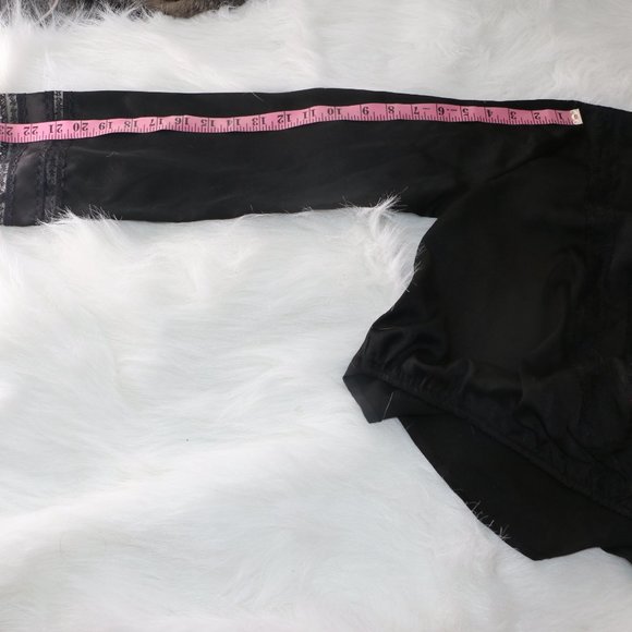 Gypsies & Moondust Black Wrap Crop Top with Lace Trim - Picture 9 of 9